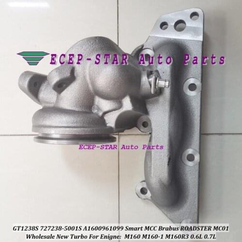 Turbine Housing GT1238S 727238 727238-0001 727238-5001S A1600961099 For Smart MCC Brabus Roadster MC01 2003- 0.7L M160-1 82HP