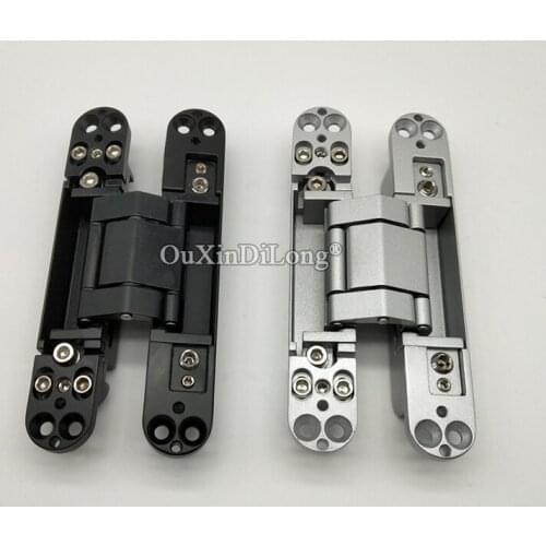 HOT 2PCS 3D Adjustable Invisible Door Hinges Hidden Concealed Heavy Folding Door Caravan Worktops Hinges Furniture Hardware