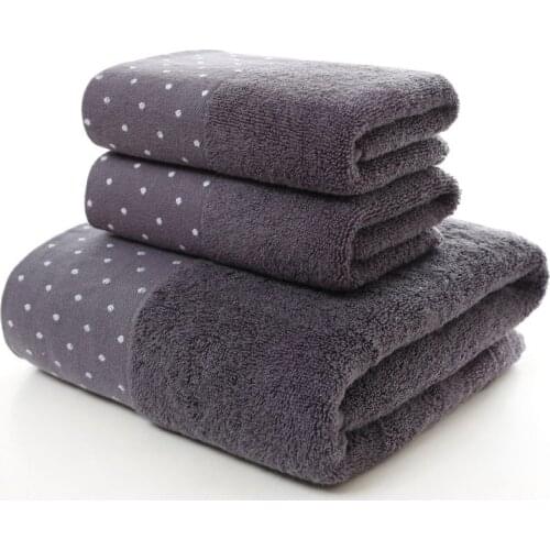 3 pcs towel set Super soft long stapled cotton towel set excellent water-absorbing quality square bath towel set