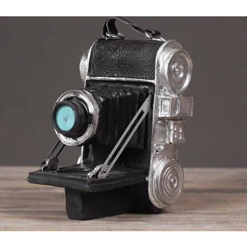 Bar Desktop Office Retro Imitation Resin Mini Camera Model Home Display Vintage Chic Antique Decor Figurine Desk Decoration 2019