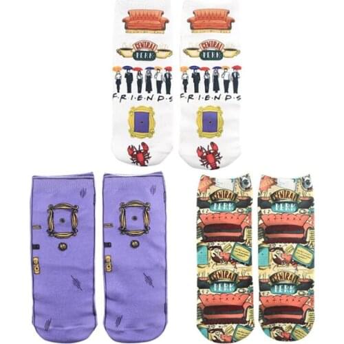 TV Show Friends Socks Central Park Photo Frame Monicas Double Side Door Sports Boat Socks Sweat absorption Deodorization Sock