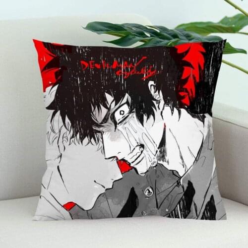 New Arrival DEVILMAN Pillow Cover Bedroom Home Office Decorative Pillowcase Square Zipper Pillow Cases Satin Soft