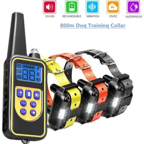 Dog Training Collar Pet Dog Anti Barking Device Dog Stop Barking Vibration Shock Sound Anti Bark Waterproof Collar 43% OFF