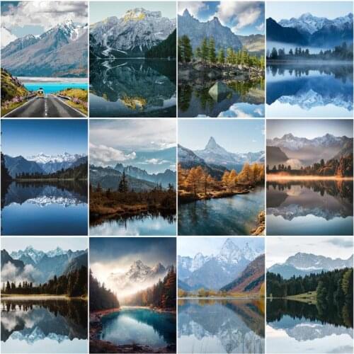 RUOPOTY 60x75cm Frame Painting By Number For Adults Highway Seaside Acrylic Paint On Canvas Coloring By Numbers For Home Decors