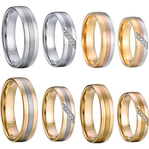 LOVE Alliances Marriage wedding rings for men and women Eco Healthy titanium Stainless steel jewelry Couple ring set No rust