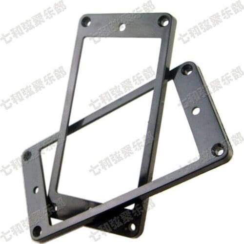 1 pair of Black Plastic Flat Electric Guitar Humbucker Pickup Ring Frame Mounting Ring Neck and bridge Pickup Ring 4mmx4mm