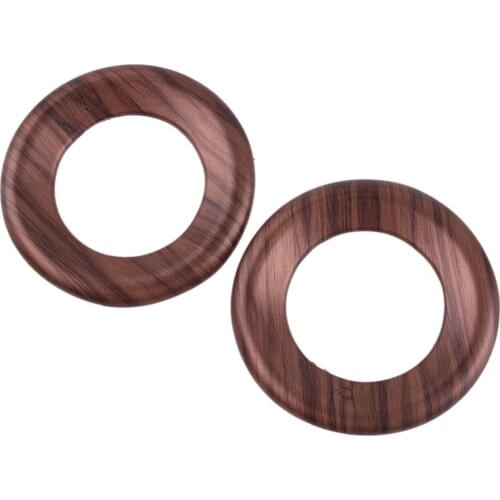 1 Pair Peach Wood Grain Car Front A-Pillar Horn Speaker Sound Decoration Ring Cover Trim Fit For Honda CRV 2017 2018 2019 2020