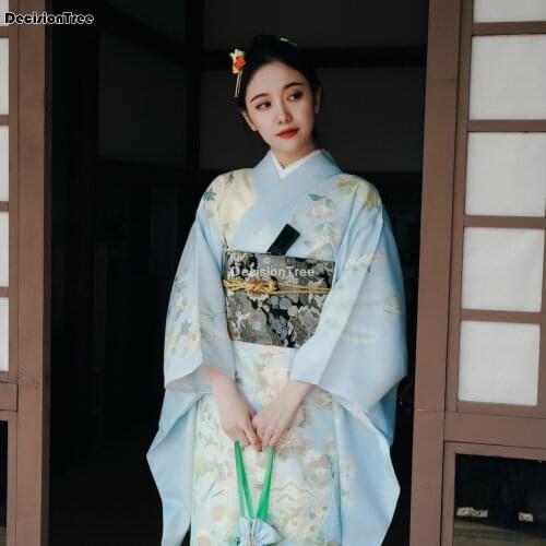 2021 japanese national style kimono yukata novelty women cherry blossom kimono bathrobe evening dress ladies cosplay