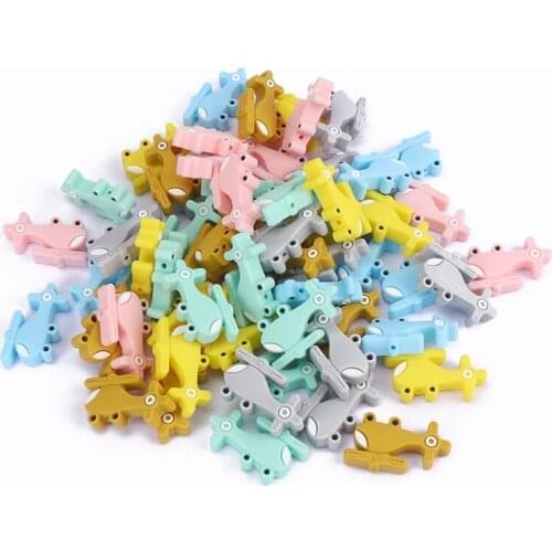 5Pcs/Lot Cartoon Silicone Beads Baby Teething Beads Pacifier Chain Necklace Accessories Safe Food Grade Teether Toys BPA Free