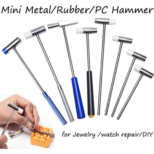 7 Sizes Mini Hammer Advanced Small Steel Hammer Jewelry Watch Band Strap Maintenance Tools