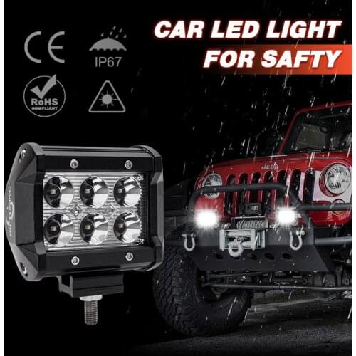 Car LED Light For Safty Combo Work Light Bar Spotlight Off-road Driving Fog Lamp for Truck Boat Headlight