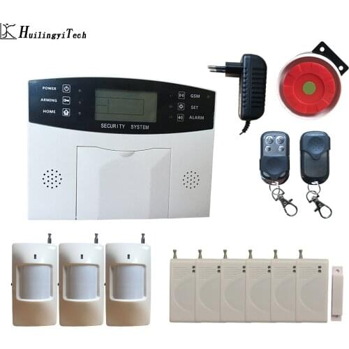 Free Shipping!Wireless Home Security GSM Alarm System Intercom Remote Control Autodial Siren Sensor Kit