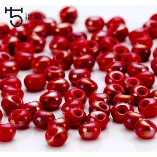 6mm Czech Red Glass Crystal Beads For Needlework Diy Accessories Round Spacer Beads Wholesale z602