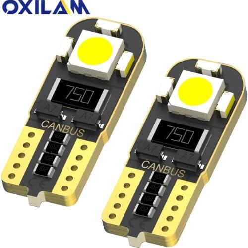 Canbus T10 2825 LED 194 168 W5W LED Lamp Bulb Car Interior Parking Light Number License Plate Signal Lamp White 12V Error Free