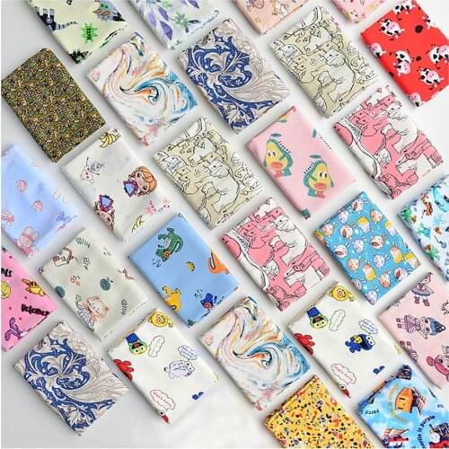 Chainho,Printed Artificial Cotton Fabric,DIY Sewing Material,Summer Apparel Cloth For Skirt,Shirt,Dress,2021 New Design,50x140cm