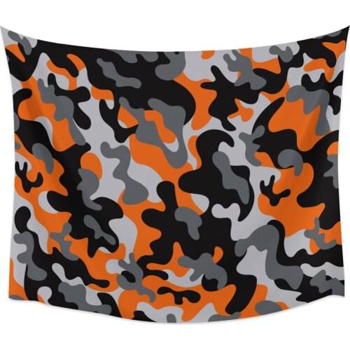 Camouflage Gray Orange Wall Tapestry Home Wall Decor Tapestry Bedroom Tapestry Wall Hanging Picnic Mat Yoga Mat