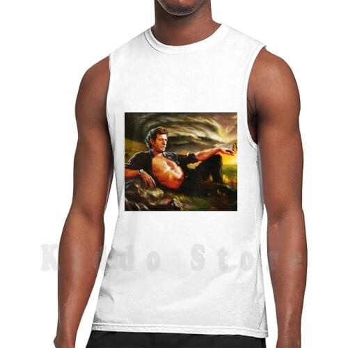 Oil Painting Art tank tops vest 100% Cotton Jeff Goldblum Oil Painting Ayrb Trend Cute Classic Modern Vintage Retro