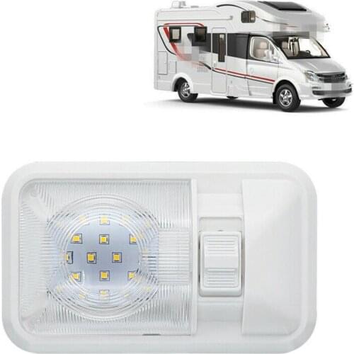 Krator 12V 3528 SMD White 6000K RV Interior Led Ceiling Light Boat Camper Trailer Single Dome Light