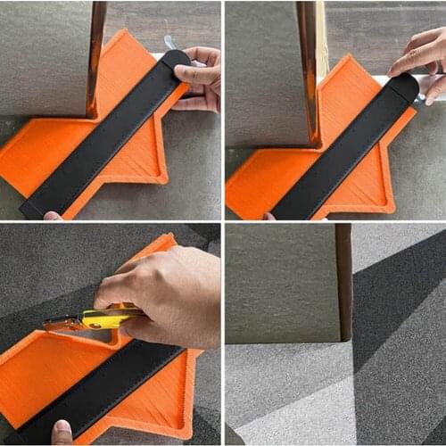 5/10 Inch Gauge Duplicator Edge Shaping Copy Gauge Scale Template Wood Marking Tools Plastic Lightweight Tiling Measuring Ruler