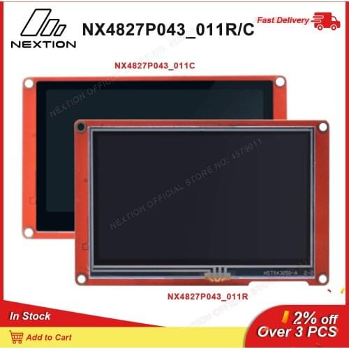 Nextion 4.3 Inch LCD-TFT HMI Display Module Intelligent Series RGB 65K Color Capacitive/Resistive Touch Panel Without Enclosure