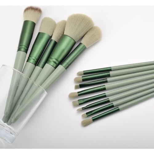 Makeup Brush Set 13 Pieces Beginner Blush Brush Loose Powder Brush Eye Shadow Brush Contour Brush and Other Makeup Tools