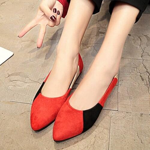 New Women Flat Shoes Ladies Shoes Fashion Comfortable Office Flat Shoes Mixed Colors Pointed Toe Casual Womens Shoes W33-78