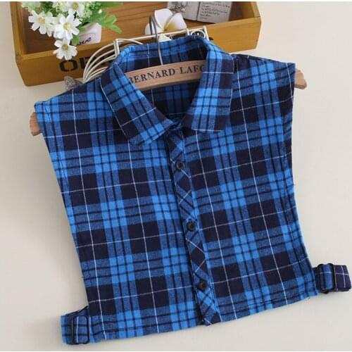 Women Girls Plaid Detachable Collars Lapel Choker Necklace Shirt Fake Collar for Mens Formal Casual False Collars Vestido Decor