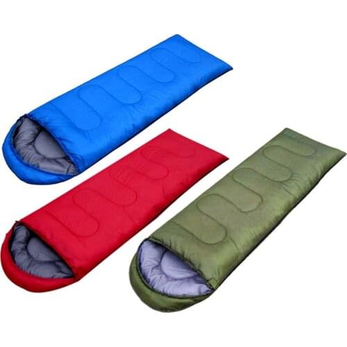 Portable Camping Sleeping Bag Waterproof Hooded Outdoor Adult Cotton Sleeping Bags Comfortable Warm Easy Clean Camp Equipment
