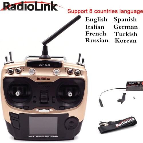Radiolink AT9S 2.4GHz ransmitter Radio Remote Control & 2.4G 9CH S.BUS R9DS Receiver for RC Hobby Airplane Helis Multicopter