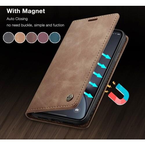 Luxury Retro Leather Purse Case For iPhone 11 Pro X XR XS Max Magnetic Wallet Card Cover For iPhone SE 2020 8 7 6 6S Plus 5 5S
