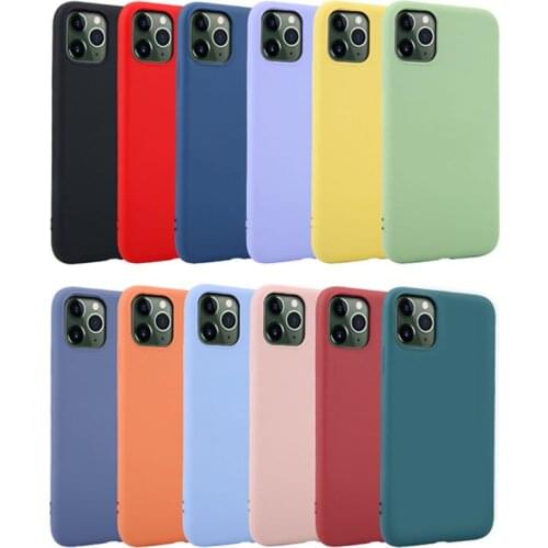 Luxury Original Thin Candy Soft Liquid Silicone Case for Apple IPhone 7 8 Plus Phone Case for IPhone X Xs 11 Pro Max XR Cover