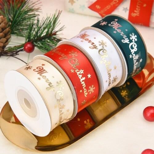 Navidad 2021 Christmas Decoration Christmas Tree Ornaments New Year 2022 Wall Window Gift Decoration for Home Christmas Ribbon