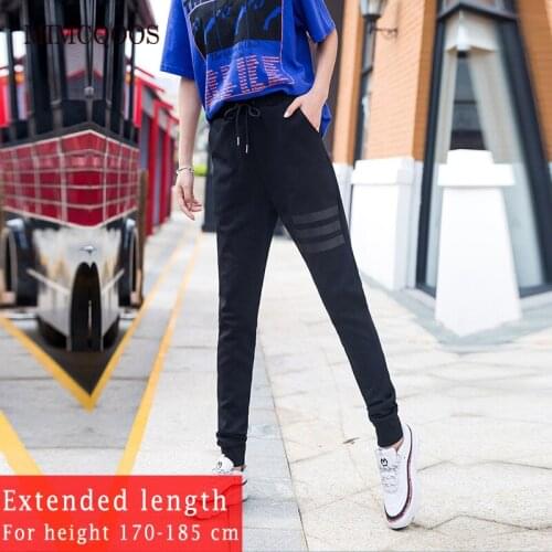 2020 Spring New Women Casual Harem Trackpants Cargo Joggers Sweat Pants Female Ultra-long Trousers For 170-185cm Tall Women