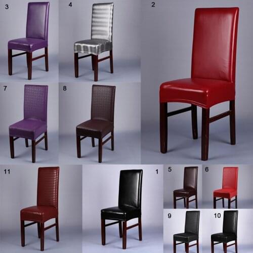 Western Style Anti-fouling Home Hotel Restaurant Chair Sets Siamese Elastic Leather Washable Cover