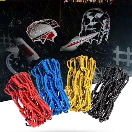 New Reflective Moto Helmet Mesh Net Motorcycle Luggage Net Protective Gears Luggage Hooks Motorcycle Accessories Organizer Net