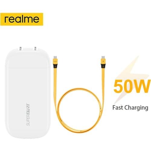Realme Superdart 50W Charger Qc Pd Pps Fast Charge Supervooc for Realme 8 Pro 7 Pro Gt Neo X7 Q3 X50 Pro X3 6 Pro