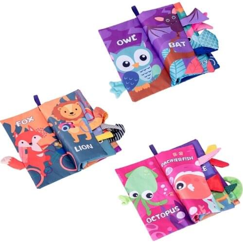 Fun Interactive Baby Book with Cartoon Animal Cloth Book for Babies&Infant 1 Year Old Early Educational Supplies