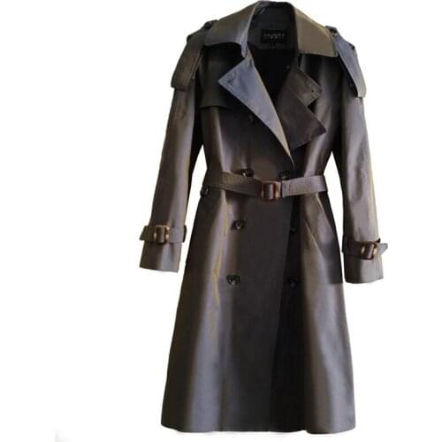 Chameleon windbreaker mens trench coats khaki ветровка мужская over-the-knee plus size 2021 spring autumn new European jacket