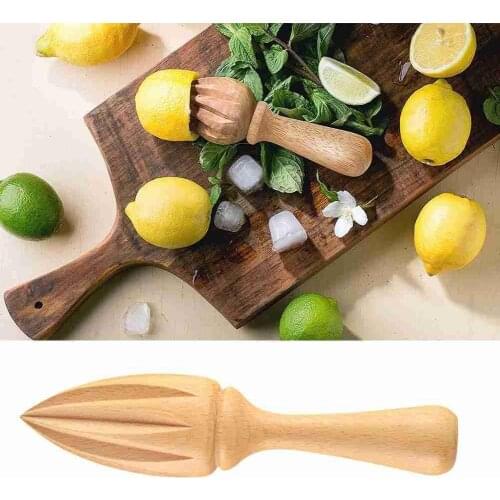 1pc Ten-corner Shape Wooden Lemon Squeezer Hand Press Manual Juicer Fruit Orange Citrus Juice Extractor Reamers Kitchen Products