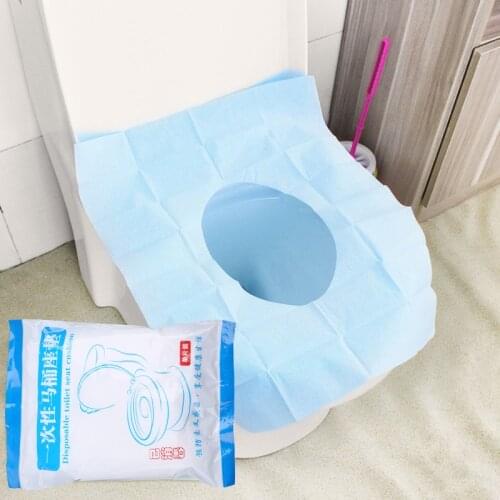 10pcs Disposable Toilet Seat Cover Waterproof Portable Travel Safety Toilet Seat Pad