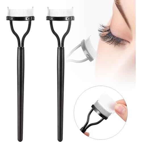2Pcs Eyelash Curler Eyelash Comb Curler Mascara Applicator Lash Grooming Brush Makeup Tool Beauty Makeup Lash Brush