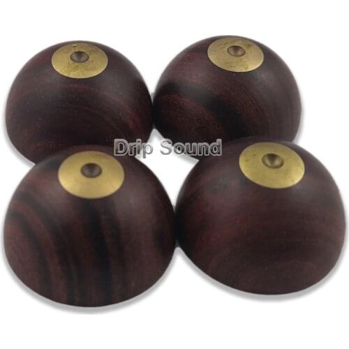 4pcs 23mm Rosewood Speaker Shock-absorbing Spikes Pads Isolation Stand Feet Damping Nail