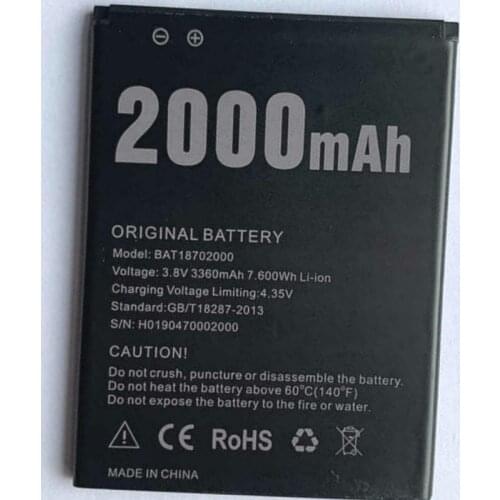 2000mAh Battery For DOOGEE X50 BAT18702000 Battery