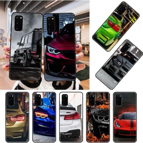 Phone Case For SamSung Galaxy S10 S20 S9 S7 S8 S6 Plus Edge E Lite Ultra Black Cover Hoesjes 3D Coque Art Funda Tpu car