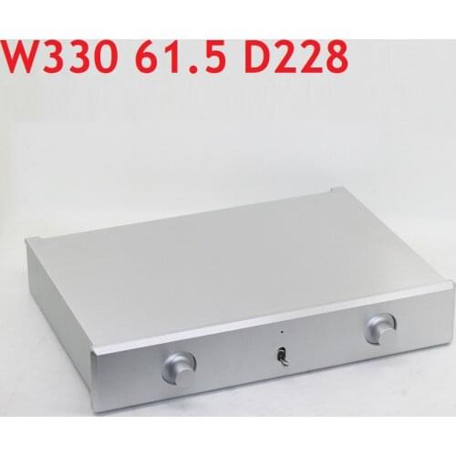 DAC Amplifier Case Aluminum DIY Power Amplifier Supply Chassis Power Supply BZ3306 Decoder Hifi Enclosure Size W330 H61.5 L228