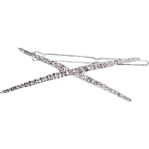 Coxeer 1pc Romantic Elegant Women Alloy Hair Clip Fashion Rhinestone Decor Hair Pin For Women Ladies Girls Hair Accessories