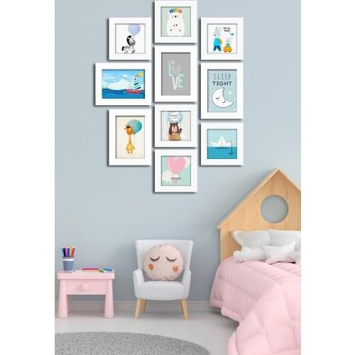 10 piece Frame Looking Mdf Table Decorative Wall Decoration Solid Gift Photo Printed Table Quality Printing Wall Decoration