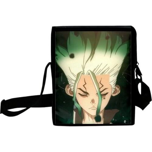 Dr.stone Funny Casual Mini Crossbody Bag Mens Shoulder Bag Men Diagonal Small Backpack Light Messenger Phone Bag