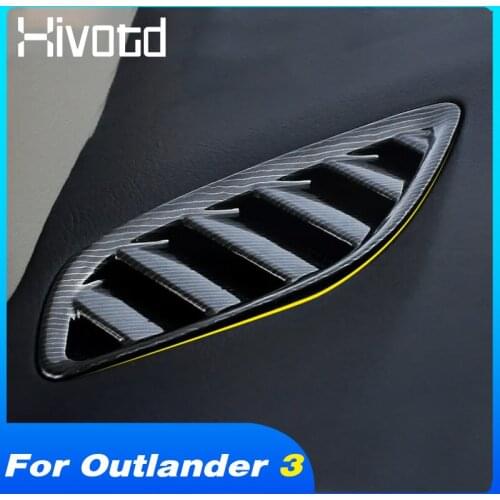 Hivotd Air Outlet Cover Anti-dust Interior Protection Trim Stick Styling Car Accessories For Mitsubishi Outlander 3 2016-2021