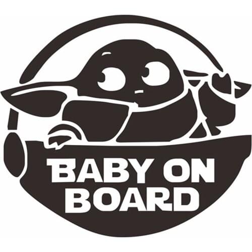 Personality Baby Stickers on English Baby Car Baby In Car Stickers Sunscreen and Anti-UV Waterproof Car Decoration Accessories